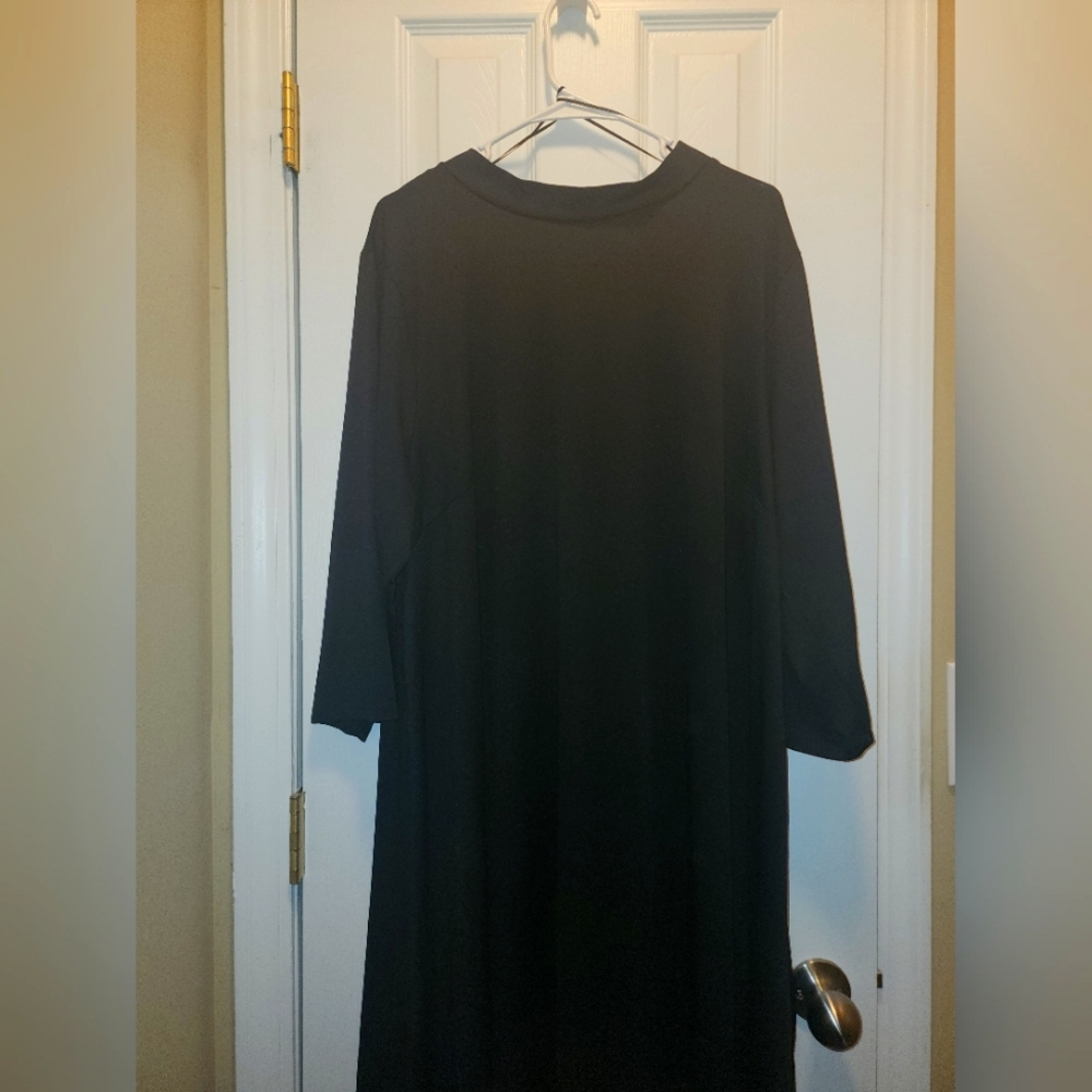 Robbie Bee mock turtle neck black dress 3X